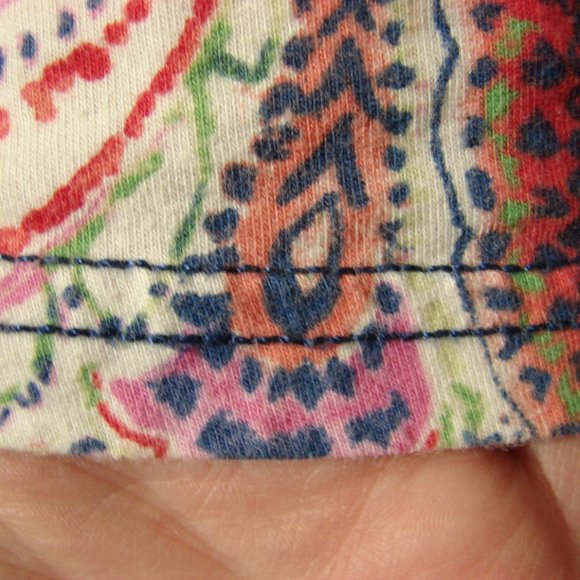 Chaps Navy Blue Multi Color Paisley Tank Style Summer Dress Medium Soft Cotton - Picture 9 of 14